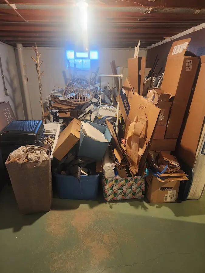 Roll-off dumpster container at job site for 4 Yard Dumpster Rental in Skippack